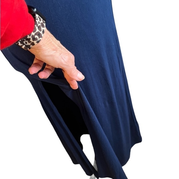 Nasty Girl Collection Navy Blue Side Slit Midi Dress | Size 4 - Picture 3 of 7